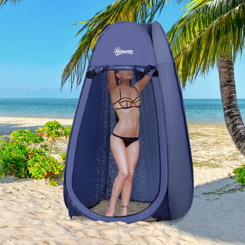 Navy Blue Popup Shower Tent - Portable Changing Room