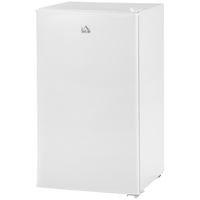 HOMCOM Mini Fridge with Freezer, 3.2Cu.Ft Compact Refrigerator with Adjustable Shelf, Mechanical Thermostat and Reversible Door for Bedroom, Dorm, White