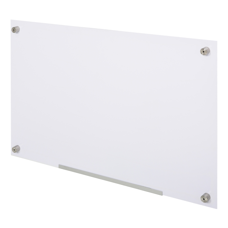 Vinsetto 35"x23" Dry Erase Wall Calendar Glass Whiteboard Monthly Planner for Homeschool Supplies & Home Office Organization with 4 Markers and 1 Eraser,Frameless