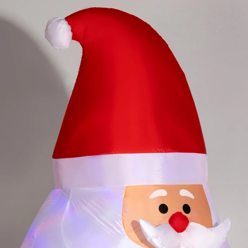 Outsunny 6' Blow-Up Outdoor Yard Display, Inflatable Christmas Santa Claus with Rotating Magic Ball Light for Garden Party
