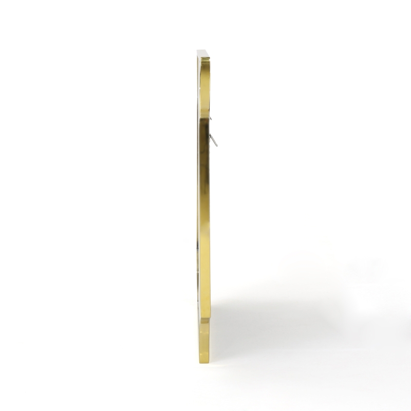 Modern Glam Wall Mirror with Stainless Steel Frame, No Assembly Required, 36" L x 23.81" W x 0.75" H, Gold