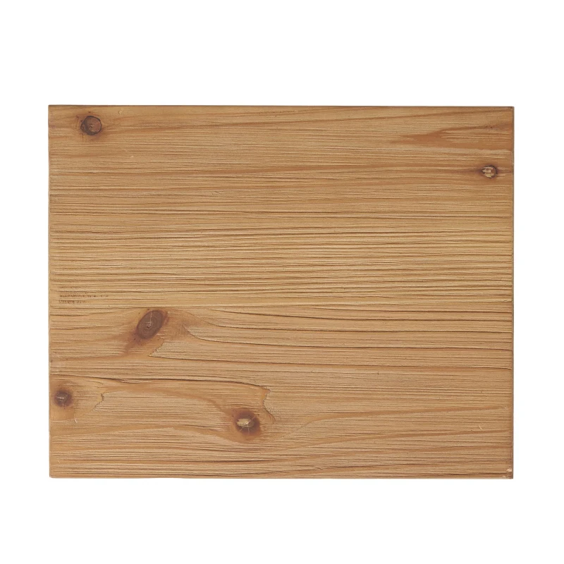 Small Size Firwood Antique Accent Table, Versatile Design with Iron Frame, 12.75" L x 10.25" W x 19" H, Black