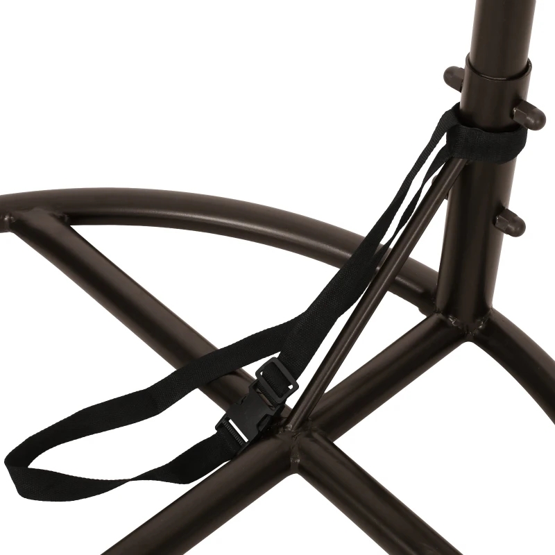 Iron Hammock Chair Stand with Durable Powder-Coated Frame, Weather Resistant, Compatible with Most Hanging Chairs, 44" x 44" x 80", Brown