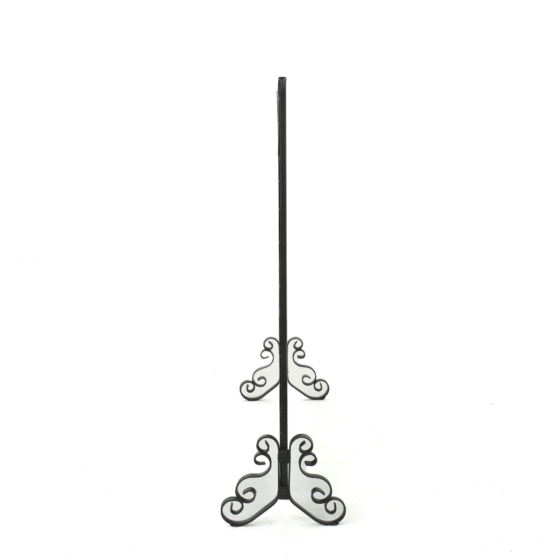 Modern Single Panel Iron Fireplace Screen with Durable Iron Frame, Rustproof Solid Free Standing Fire, 41.5" L x 8.9" W x 32.1" H, Black