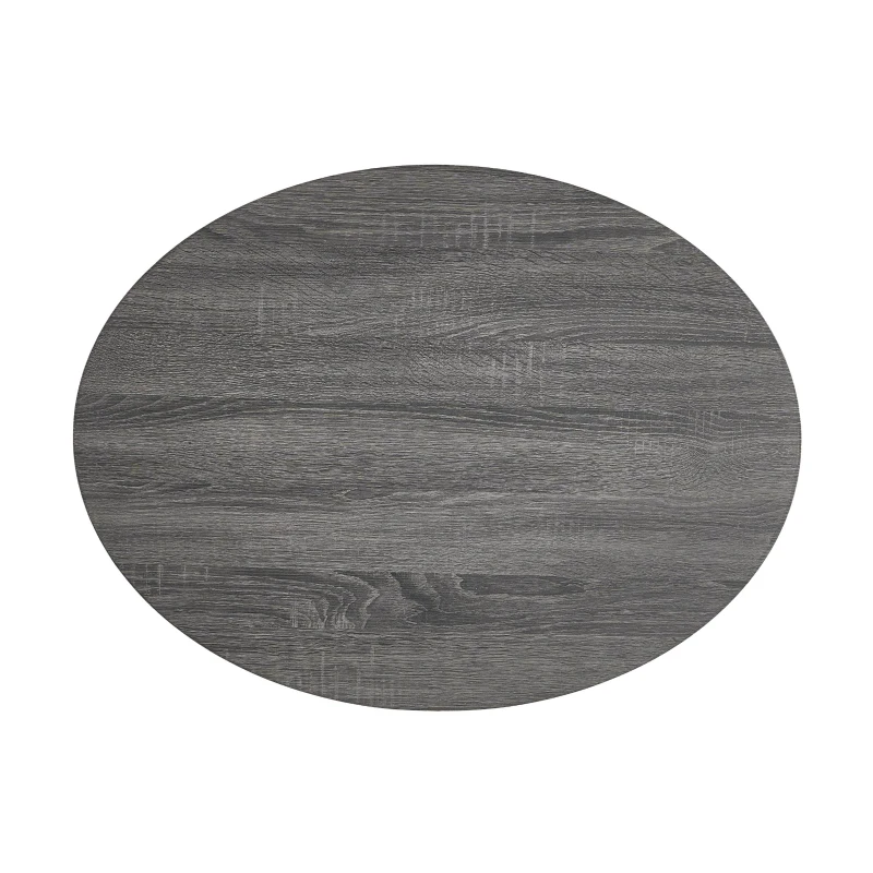 Vinsetto Modern Rotating Coffee Table with 3-Layer Oval Design and Swivel Top, Sturdy Plywood Construction, 31.5" x 23.75" x 13", Black
