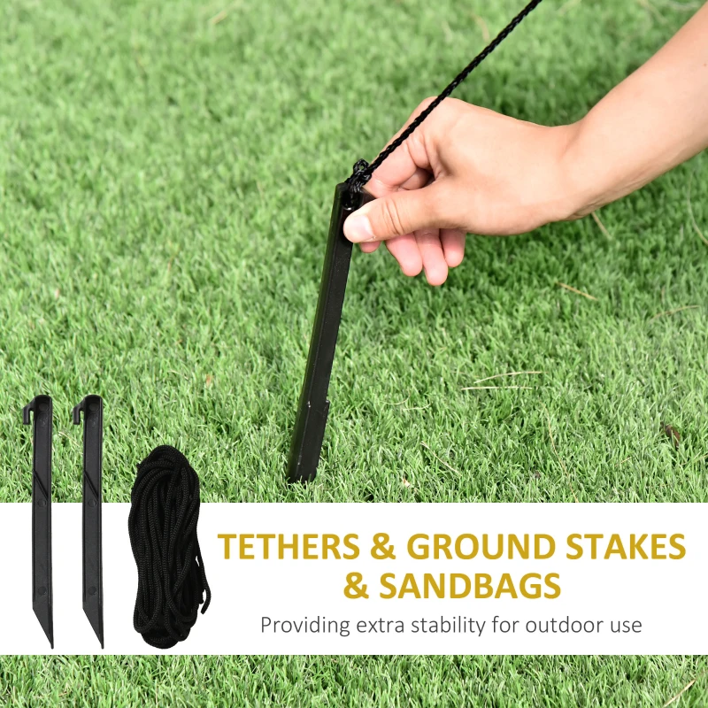 HOMCOM 7.3 ft Long Christmas Inflatables Outdoor Decorations Santa Claus Flying an Airplane, Blow-Up Yard Christmas Decor with LED Lights Display