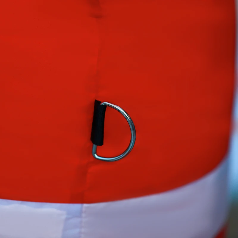 HOMCOM 7.3 ft Long Christmas Inflatables Outdoor Decorations Santa Claus Flying an Airplane, Blow-Up Yard Christmas Decor with LED Lights Display