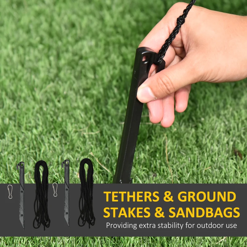 Outsunny 5ft Christmas Inflatables Outdoor Decorations Blessed Polar Bear and Penguins in the Cup, Blow-Up LED Yard Christmas Decor for Garden, Lawn, Party, Holiday