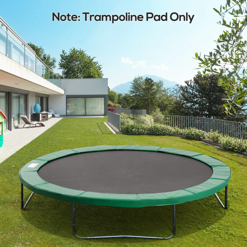 HOMCOM 12ft Trampoline Spring Cover, Plastic Trampoline Replacement Pad Gym Bounce Jump Cover EPE Foam Safety Guard Padding Outdoor, Green