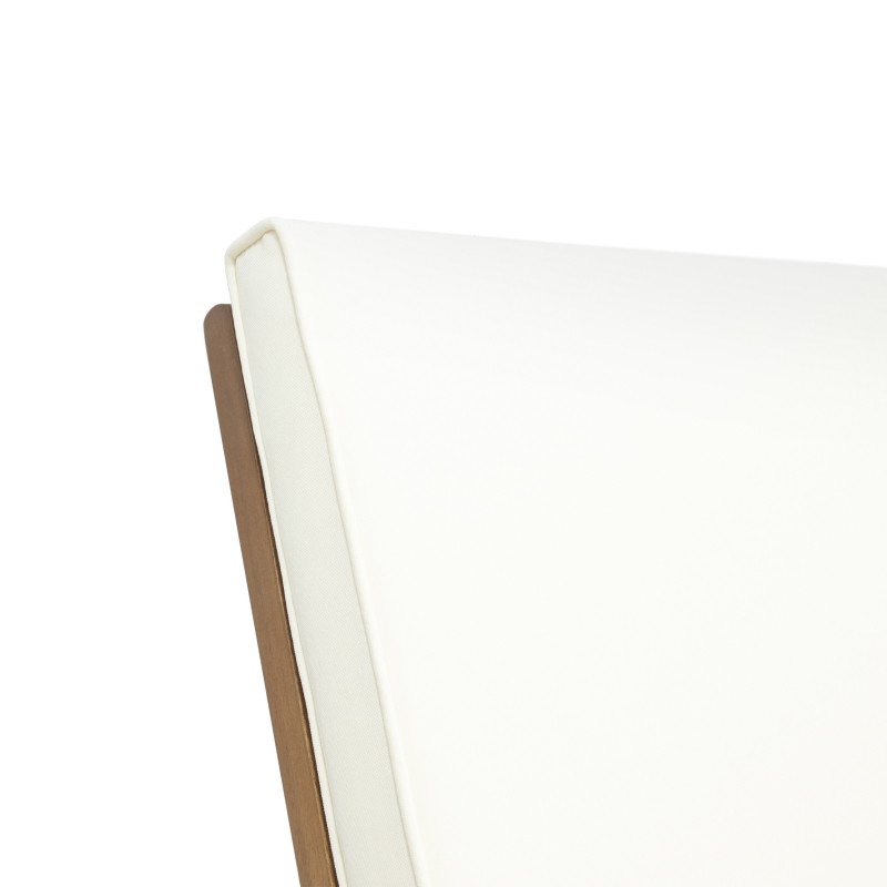 Vinsetto Outdoor Patio Seating with Water-Resistant Cushions, Acacia Wood Rocking Chair, Rustic Style, 25.0" W x 38.5" D x 37.5" H, Brown