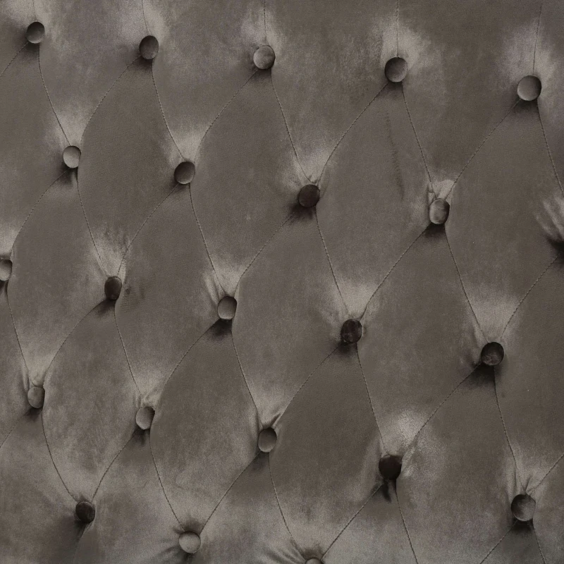 Modern Glam Loveseat Sofa with Velvet Upholstery, Wingback Design, Button-Tufted Diamond Stitch, 50.50" W x 34.00" D x 38.50" H, Gray