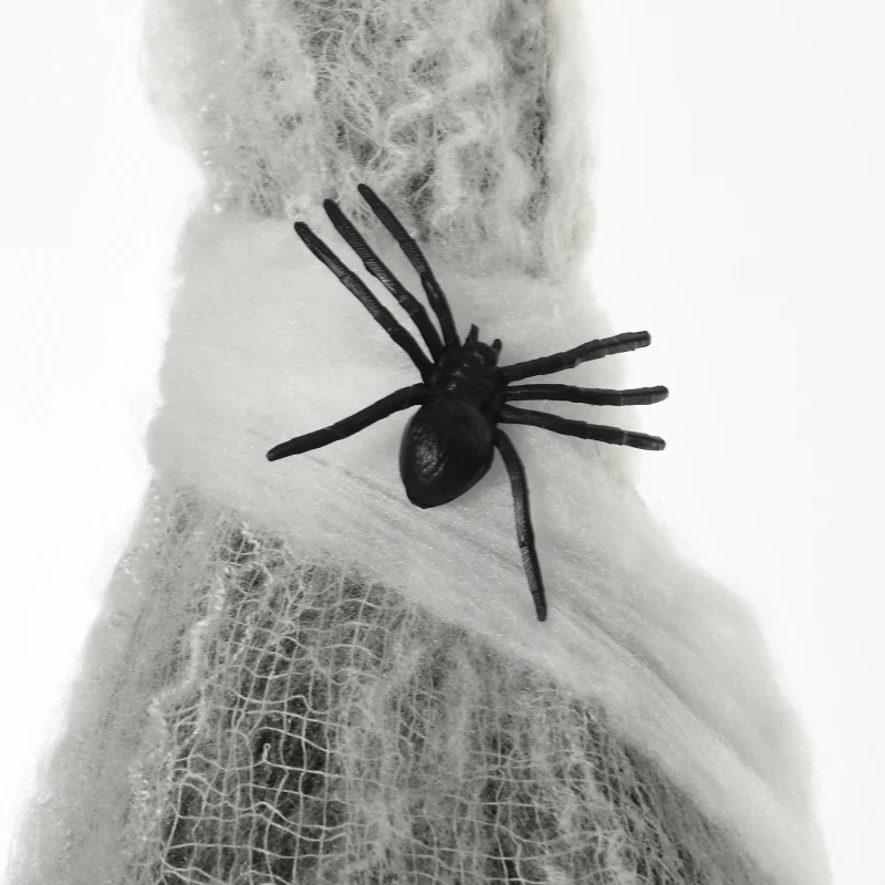 HOMCOM 55.9 Inch/4.7ft Life Size Outdoor Halloween Decoration Hanging Mummy with Spider Web, Animated Prop Decor with Sound and Motion Activated, Light Up Eyes, Creepy Sound