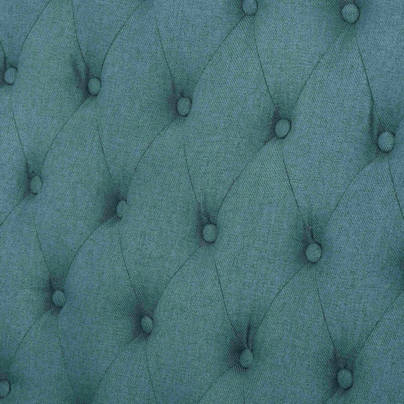 Modern Glam Loveseat Sofa with Velvet Upholstery, Wingback Design, Button-Tufted Diamond Stitch, 50.50" W x 34.00" D x 38.50" H, Teal