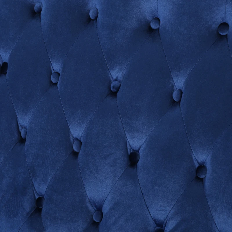 Modern Glam Loveseat Sofa with Velvet Upholstery, Wingback Design, Button-Tufted Diamond Stitch, 50.50" W x 34.00" D x 38.50" H, Navy Blue