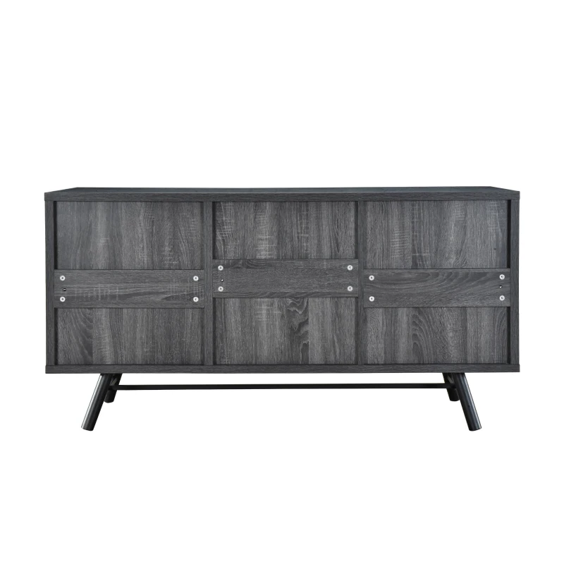 Vinsetto Modern Industrial Sideboard Buffet, Durable Iron Legs, Ample Storage, Easy Assembly, 55.50” W x 20.00” D x 29.50” H, Grey