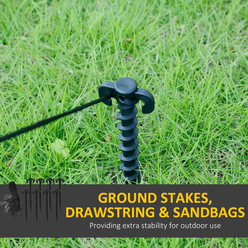 Outsunny 10FT Giant Inflatable Candy House Archway, Christmas Blow Up Arch with LED Lights for Indoor, Outdoor, Yard