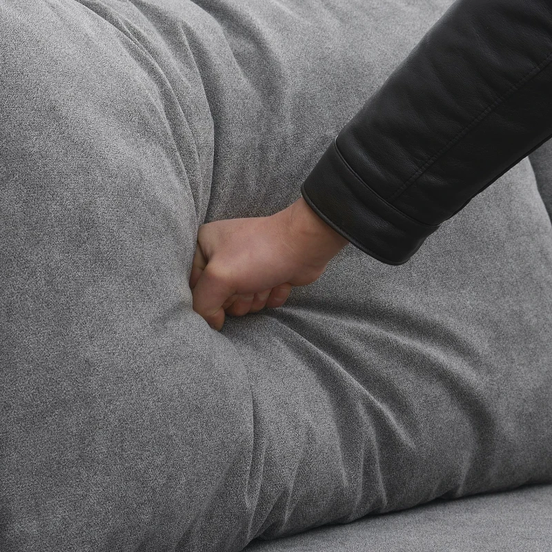 91" x 91" Modern Upholstered Living Room Sectional Sofa, L Shape Couch with 3 Pillows, Easy Assembly, 91″ L x 91″ W x 33.5″ H, Gray