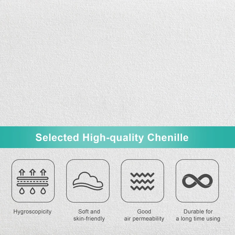 Modern U-Shaped 6-Seat Sectional Sofa with Chaise Lounge, Upholstered Sleeper Couch with Waist Pillows, 110″ L x 55″ W x 33″ H, White