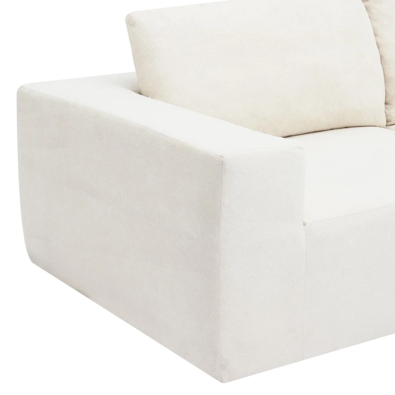 116" Modular L-Shaped Sectional Sofa with 5-Piece Free Combination, Luxury Foam-Filled Sleeper Sofa Bed, 116″ L x 116″ W x 30″ H, Beige