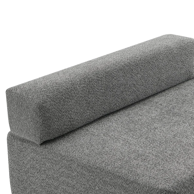 Loveseat Frame for Oversized Modular U Shaped Sectional Sofa, Spacious Foam-Filled Sofa Bed for Living Room, 48" L x 36" W x 24.5" H, Gray