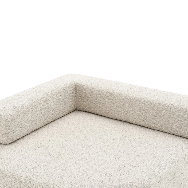 Corner Frame for Oversized Modular U Shaped Sectional Sofa, Spacious Foam-Filled Sofa Bed for Living Room, 47.5" L x 47.5" W x 24.5" H, Beige