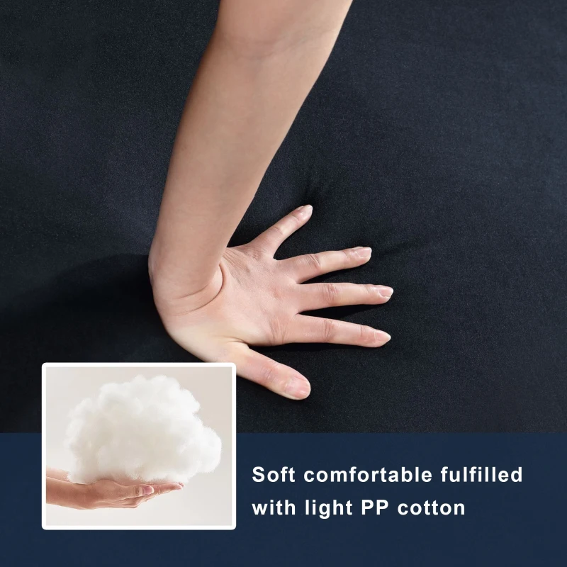 110" x 85" Modern U-Shape Velvet Corner Sectional Sofa with Lots of Pillows, Elegant and Functional Indoor Furniture, for Living Room, Black