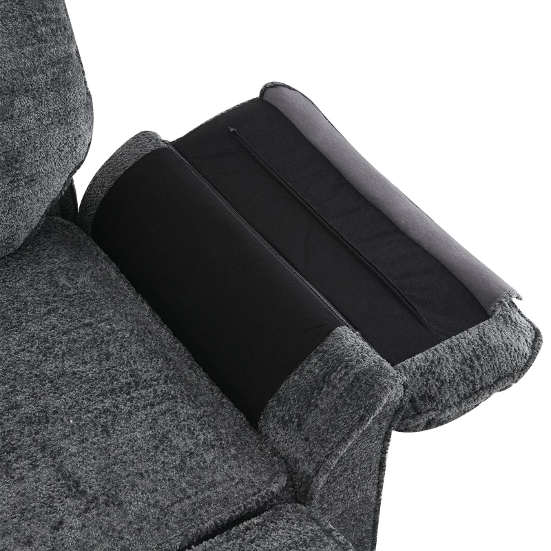 Convertible Sectional Sofa Bed Set with Ottoman, 4-Seat Loveseat for Living Room, Apartment, Office, 81″ L x 55″ W x 32″ H, Gray