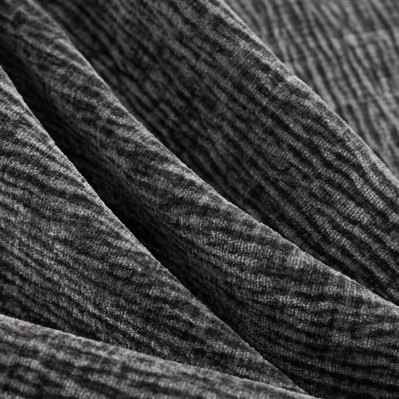 110" Modern U Shape Modular Sofa with 2 Pillows, 6 Seat Chenille Sectional Couch Set, Freely Combinable, 110″ L x 57″ W x 37″ H, Black+Gray