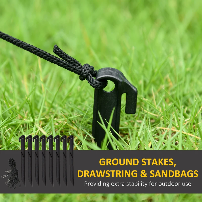 Outsunny 8FT Giant Inflatable Gingerbread Man, Christmas Blow Up Decorations with LED Lights for Indoor, Outdoor, Yard