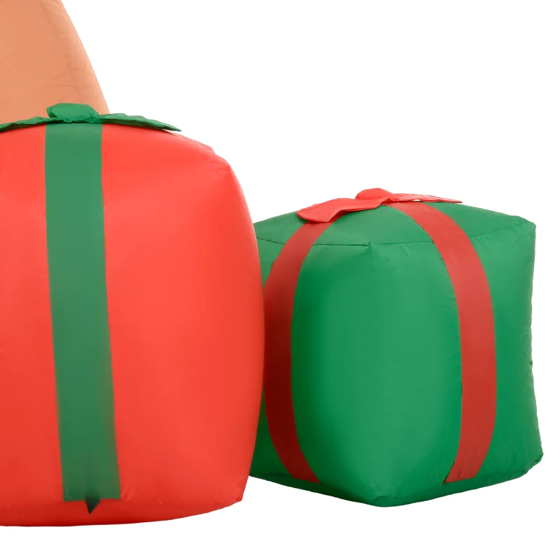 Outsunny 8FT Giant Inflatable Gingerbread Man, Christmas Blow Up Decorations with LED Lights for Indoor, Outdoor, Yard