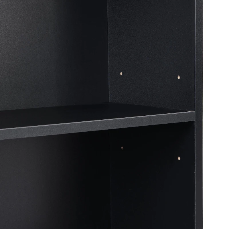 Vinsetto Elegant Tall Cabinet with Acrylic Door, Adjustable Shelves, and Graceful Curves, 27.5" L x 14.5" W x 78.5" H, Black