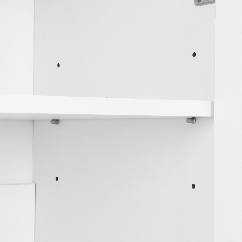 Elegant Shoe Cabinet with Arched Doors and Drawer, Adjustable Shelves, Solid Wood Legs, 47.5" L x 14.5" W x 43.5" H, White
