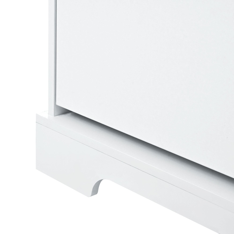 Vinsetto All-in-One Hall Tree with 3 Top Shelves, 2 Flip Shoe Storage Drawers, Storage Bench, and Metal Hanging Hooks, 39.5" L x 18" W x 71" H, White