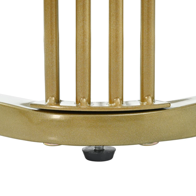 Nesting Coffee Table Set of 2 with Drawer, Square Stacking Tables with Tempered Glass and Marble Grain Tabletop for Living Room, White+Gold