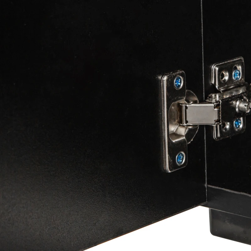 Vinsetto 82.5" Minimalist TV Stand for 90+" TV with Color Changing LED Lights, High Gloss Finish, Modern Entertainment Center, Black