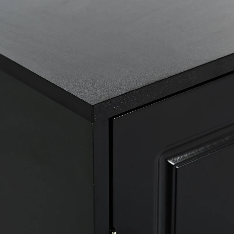 Vinsetto Sleek and Modern Shoe Cabinet with Adjustable Shelves, Minimalist Shoe Storage Organizer, Space-Saving Design, 47.5" L x 12" W x 39.5" H, Black
