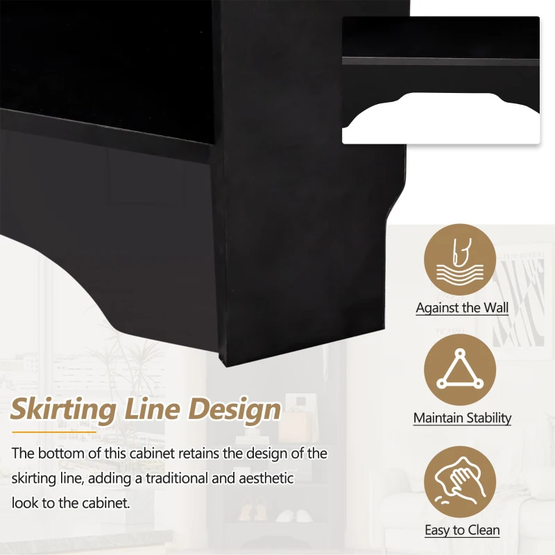 Minimalist Corner Hall Tree with Shoe Bench, 4 Hooks and Adjustable Shelf, Versatile Entryway Coat Rack Stand, 29.5" L x 18" W x 71.5" H, Black