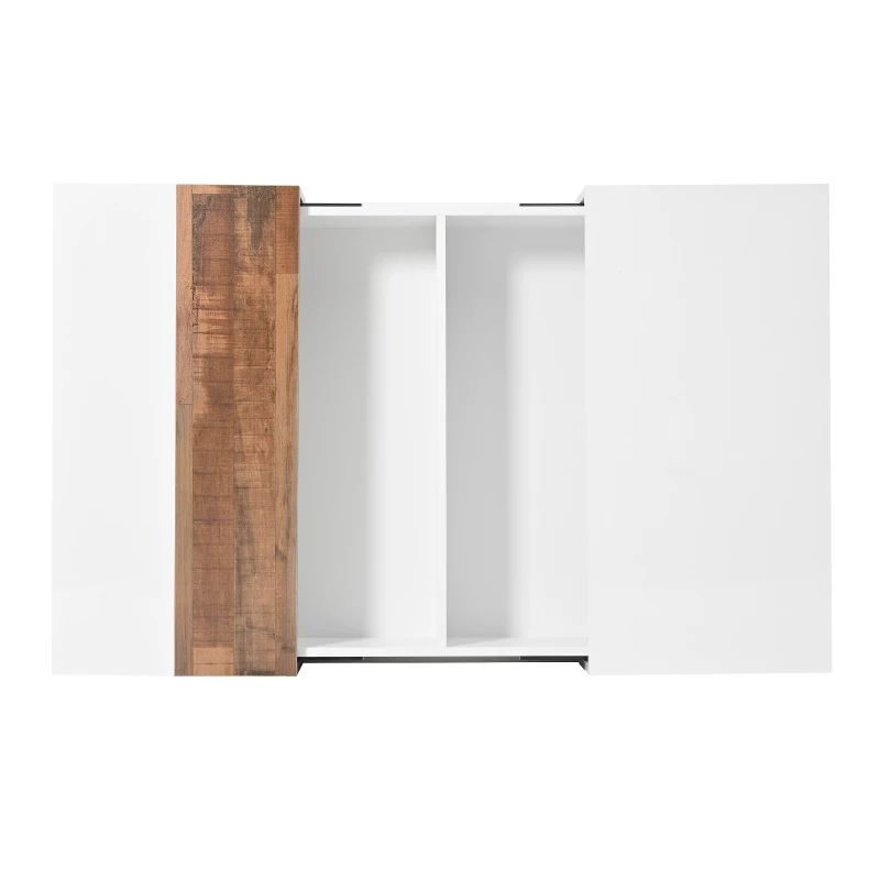 Vinsetto 31.5'' Square Coffee Table with Sliding Tabletop, High Gloss Finish, Hidden Storage Compartment, Extendable to 45.5'', White