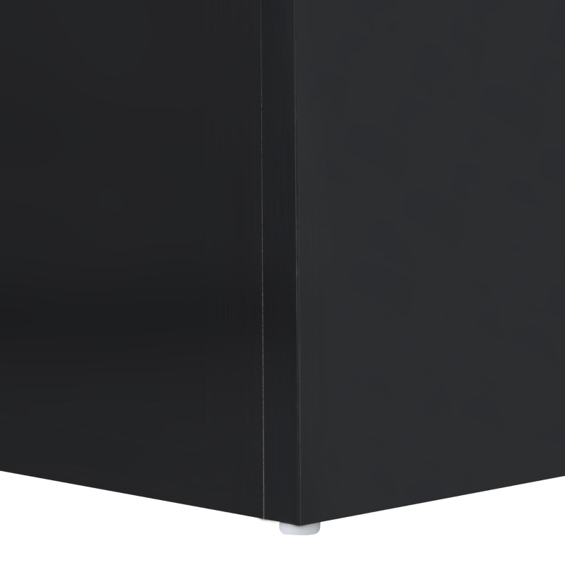 Modern Industrial Design Coffee Table with LED Lighting, 16 Colors with Remote Control, Easy Assembly, 47" L x 23.5" W x 18" H, Black