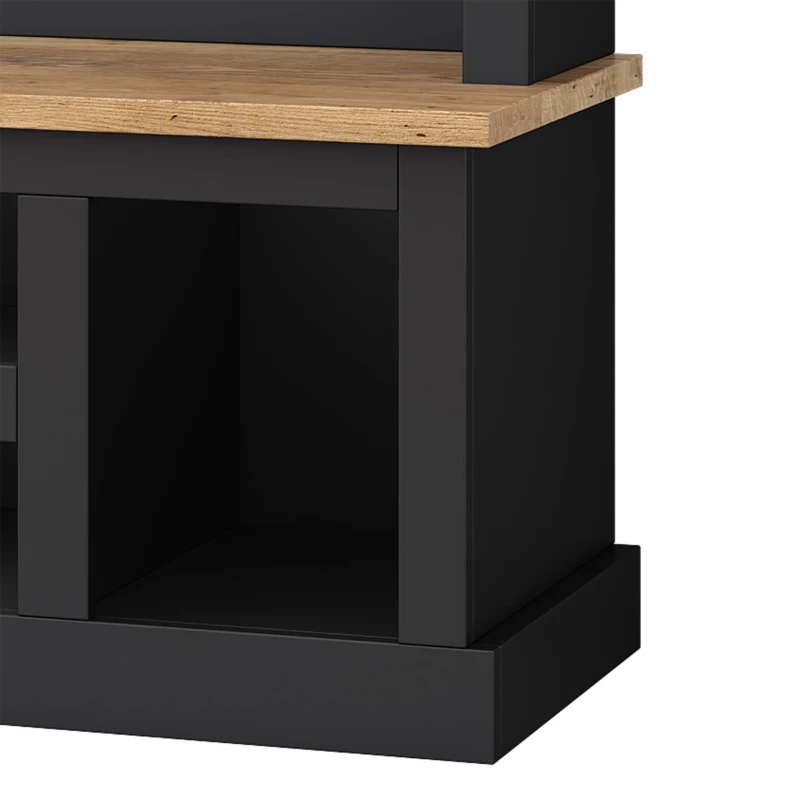 Vinsetto Wooden Entryway Hall Tree with Storage Bench, 6 Hooks, Shoe Cabinet with 13 Compartments, Elegant Coat Rack, 59" L x 18" W x 79" H, Black