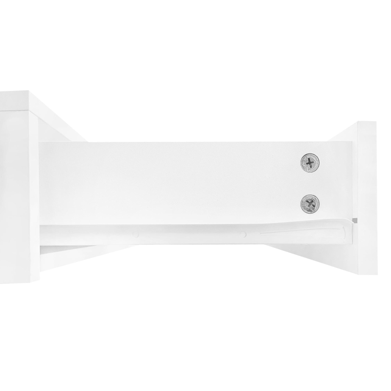 Modern High Gloss Coffee Table with 4 Drawers, Multi-Storage Square Cocktail Tea Table with Wood Grain Legs, 31.5''x31.5'', White