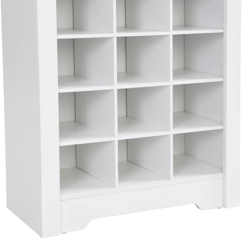 Vinsetto Contemporary Shoe Cabinet with 30 Cubby Compartments, Free Standing Tall Storage Cabinet for Hallway or Bedroom, White