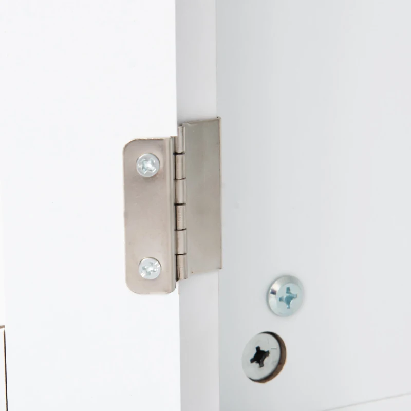 Modern Multifunctional TV Stand for TVs Up to 70" with Glass Door and Bridge, Minimalism Entertainment Wall Unit, 104" L x 15" W x 78.5" H, White