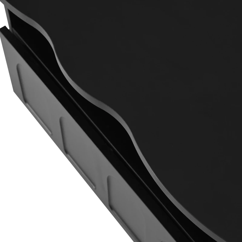 Vinsetto Coffee Table with Cloud Top, 2 Brake Wheels, Drawer, and Large Storage, 39.5" L x 23.5" W x 17.5" H, Black