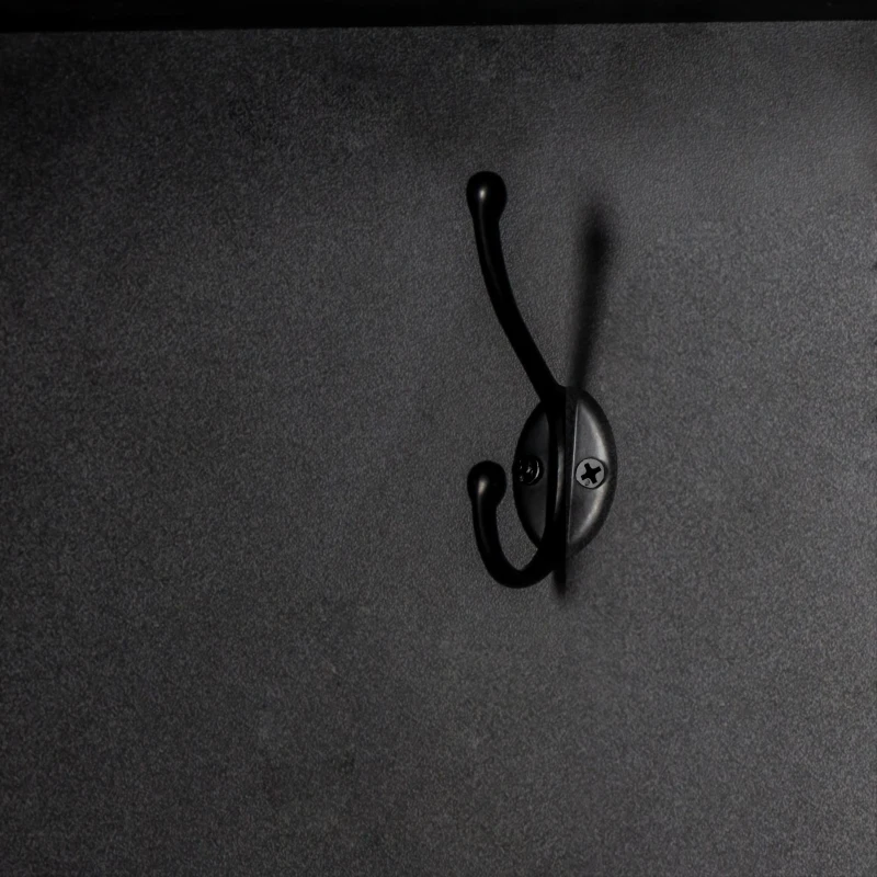 Minimalist Corner Hall Tree with Shoe Bench, 4 Hooks and Adjustable Shelf, Versatile Entryway Coat Rack Stand, 29.5" L x 18" W x 71.5" H, Black