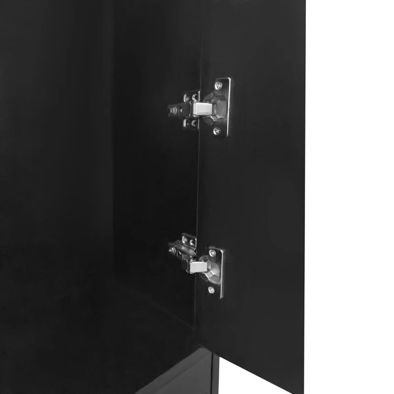 Vinsetto Versatile Shoe Cabinet with 3 Flip Drawers, Pull-Down Seat, Adjustable Shelves, and Maximum Storage, 47" L x 9.5" W x 47.5" H, Black