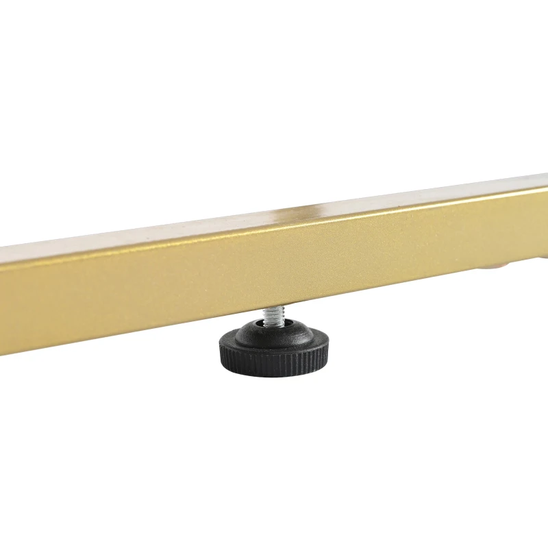Vinsetto Modern TV Stand with Metal Legs and Gold Handles for TVs Up to 80", Media Console Table with Cabinets and Adjustable Shelves, Black+Gold