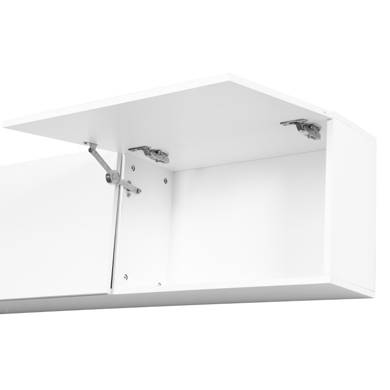 Vinsetto High Gloss TV Stand for TVs Up to 78" with Ample Storage, Media Console, Wall Mounted Floating Cabinets, 93" L x 15" W x 26" H, White