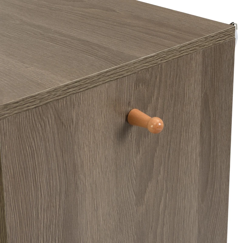 2-in-1 Shoe Storage Bench & Cabinet, Multi-functional Shoe Rack with Padded Seat and Adjustable Shelves, 55.5" L x 14" W x 43.5" H, Dark Gray