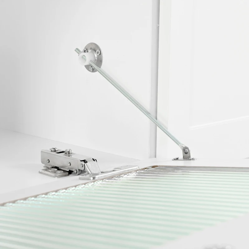 TV Stand with Fluted Tempered Glass Doors for TVs Up to 95", Media Console with APP-Controlled LED Light, 87" L x 16" W x 16" H, White